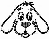 Dog Face Coloring Pages Clifford Big Red Printable Color Popular Getcolorings sketch template