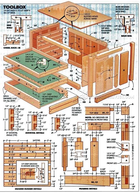 toolbox plans woodarchivist