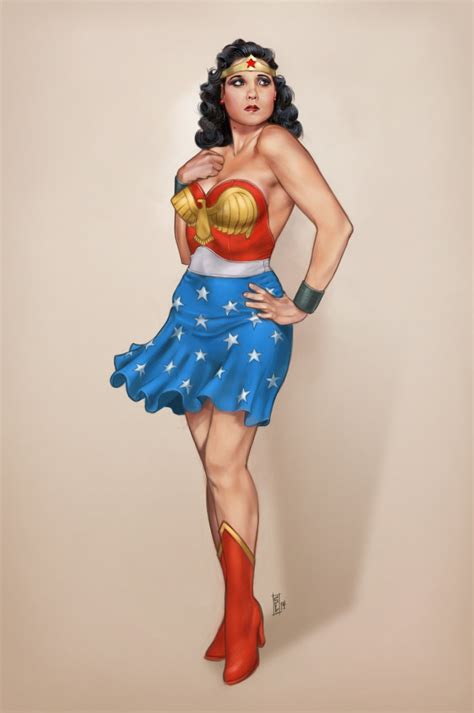 Classy Female Superhero Pin Up Art By Stephen Langmead