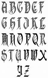 English Fonts Old Calligraphy Letters Printable Alphabet Tattoo Bevan sketch template
