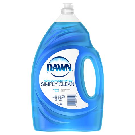 dawn simply clean dishwashing liquid dish soap original scent  fl