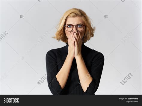 Blonde Girl Glasses Image And Photo Free Trial Bigstock