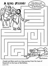 Nativity Mazes Puzzles Dover Prophets Christ Bethlehem Dot Nazareth Doverpublications sketch template