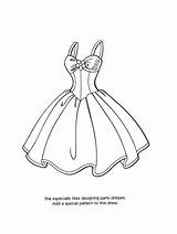 Coloring Fancy Pages Dress Dresses Getcolorings Pag sketch template