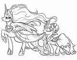 Coloring Pony Pages Little Princess Celestia Luna Filly Printable Shetland Color Getcolorings Ponies Choose Board Girls sketch template