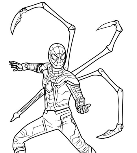 learn   draw iron spider  avengers infinity war spider man