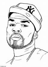 Cent Rapper sketch template