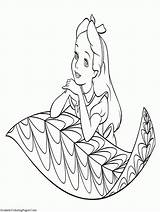 Coloring Wonderland Alice Pages Tea Party Realistic sketch template