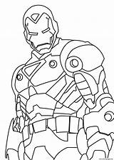 Coloring Cartoon Man Iron Pages Printable sketch template