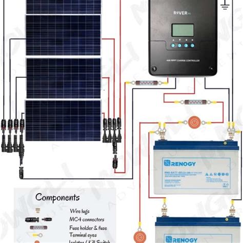 watt solar panel wiring diagram wiring digital  schematic