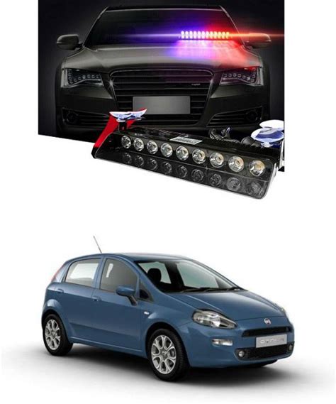 prtek led  red blue white flasher strobe light   flashing modes car police emergency