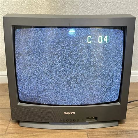 Sanyo 19” Crt Tv Color Tube Television Retro Gaming Av Ports No