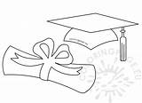 Graduation Diploma Hat Rolled Graduacion Coloring Para Template Cap Clip Coloringpage Gorro Egresados Decoracion Eu School Printable Graduado Decor Board sketch template
