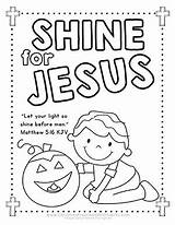 Coloring Halloween Jesus Shine Printables Pages Light Bible Kids School Christian Let Sunday Preschool Crafts Sheet Church Pumpkin Fall Harvest sketch template