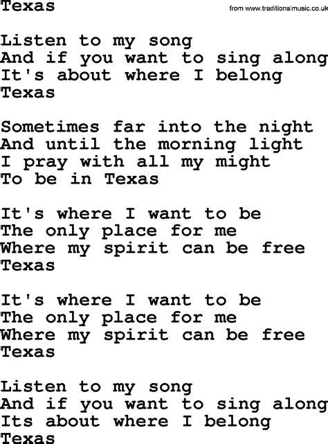 willie nelson song texas lyrics
