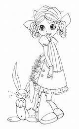 Coloring Pages Stamps Girls Digital sketch template