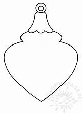 Bauble Pointed Coloringpage sketch template