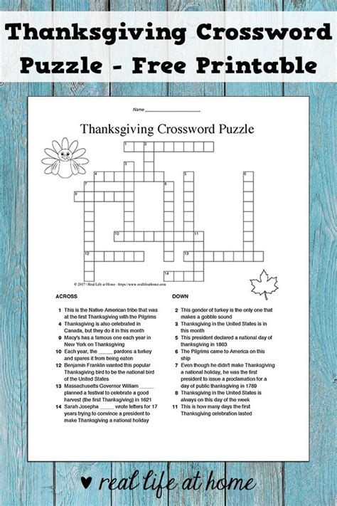 thanksgiving crossword puzzle  kids fun   activity