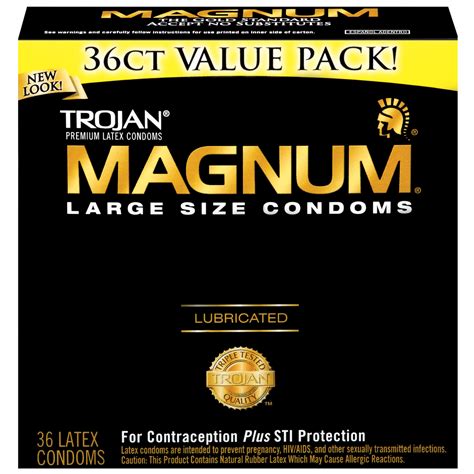 Trojan Magnum Condoms Latex Lubricated Large Size