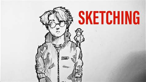 drawing  boy sketching youtube