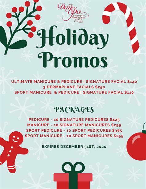 day spa holiday promos fort sanders health  fitness center