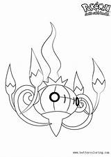 Chandelure Pokemon Coloring Pages Printable Kids Print sketch template