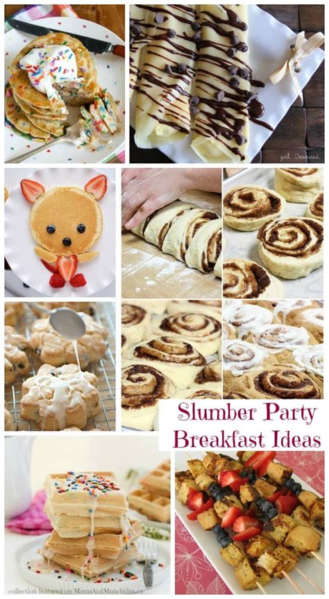 slumber party food  breakfast collection moms munchkins