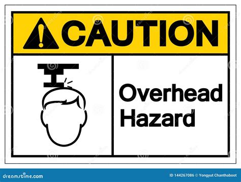 caution overhead hazard symbol sign vector illustration isolate