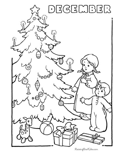 christmas coloring sheets christmas tree