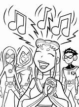 Teen Titans Coloring Pages Print Kids sketch template