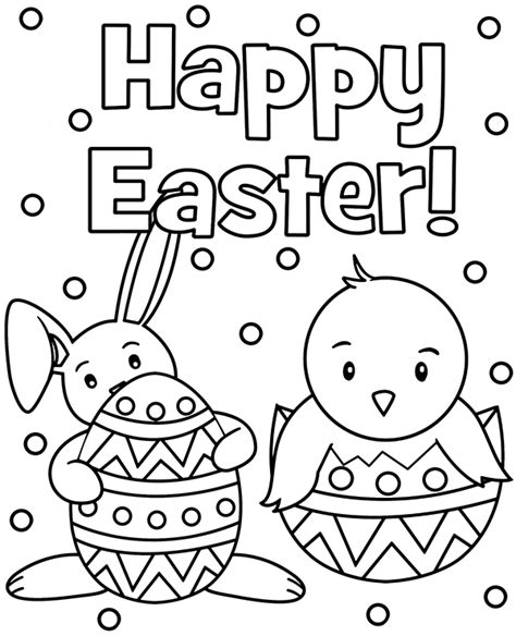 happy easter coloring sheet page  kids