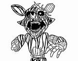 Foxy Coloring Nights Five Pages Freddy Terrifying Freddys Coloringcrew Popular Print Template sketch template