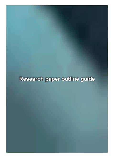 research paper outline guide  johntrucam issuu