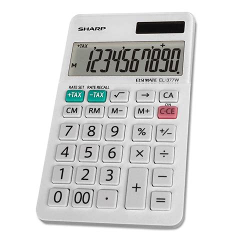 sharp calculators shrelwb el wb  digit professional handheld calculator   white