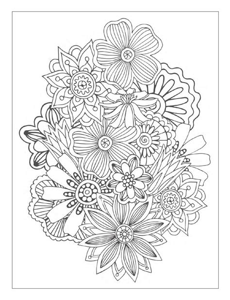 flower pattern coloring pages