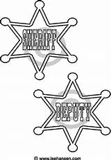 Coloring Sheriff Printable Pages Badge Rodeo Ages sketch template