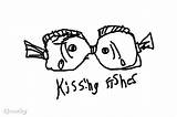 Kissing Queeky sketch template