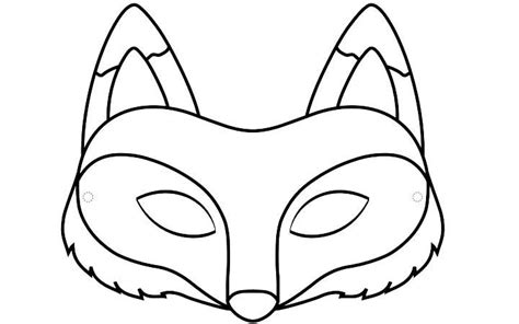fox mask coloring pages animal mask templates printable animal masks
