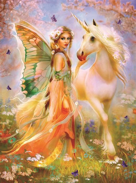 Fairy Princess And Unicorn 1000pc Jigsaw Puzzle By