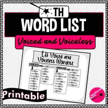 voiced  voiceless  word list  jessicas therapy resources