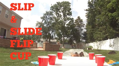 Slip And Slide Flip Cup Youtube