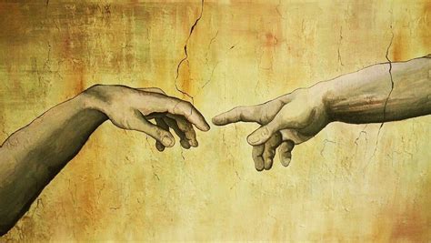 pintura con tema de la creación la mano de dios y adán carmen mejía en 2019 pinterest