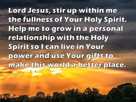 prayer   personal relationship   holy spirit
