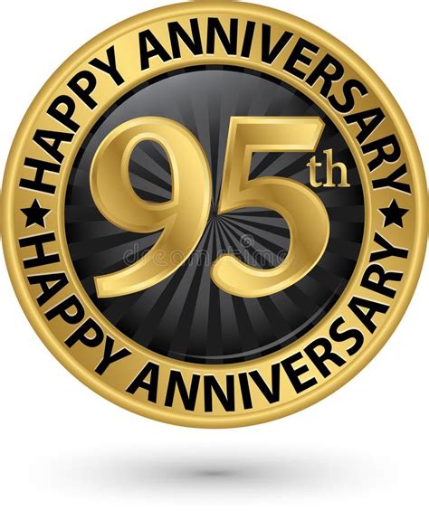 happy  years anniversary gold label vector illustration stock