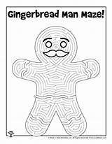 Gingerbread Mazes Woojr sketch template