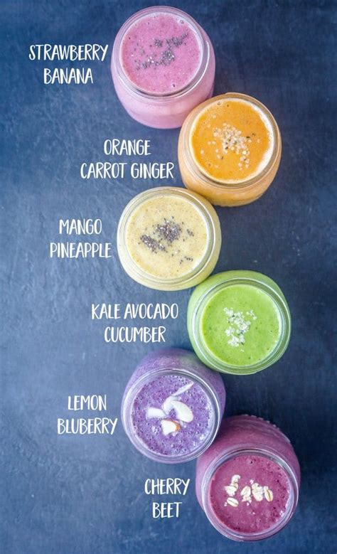 healthy smoothie recipes 6 flavors she likes food
