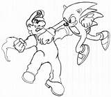 Sonic Coloring sketch template