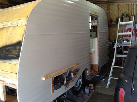 Putting On Skin And Making New Doors For Compartments Canned Ham Camper