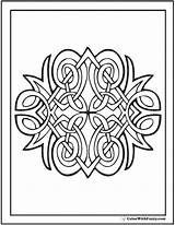 Celtic Coloring Pages Designs Diamond Irish Scottish Adult Symbols Colorwithfuzzy Patterns Knot Knots Sheets sketch template