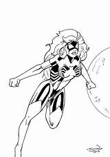 Spider Coloring Woman Pages Girl Inked Printable Template Deviantart Color Getcolorings Getdrawings Print Templates sketch template